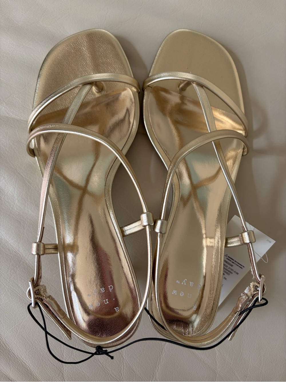 A New Day Gold Reggie Strappy Kitten Heel Sandals - Picture 5 of 8